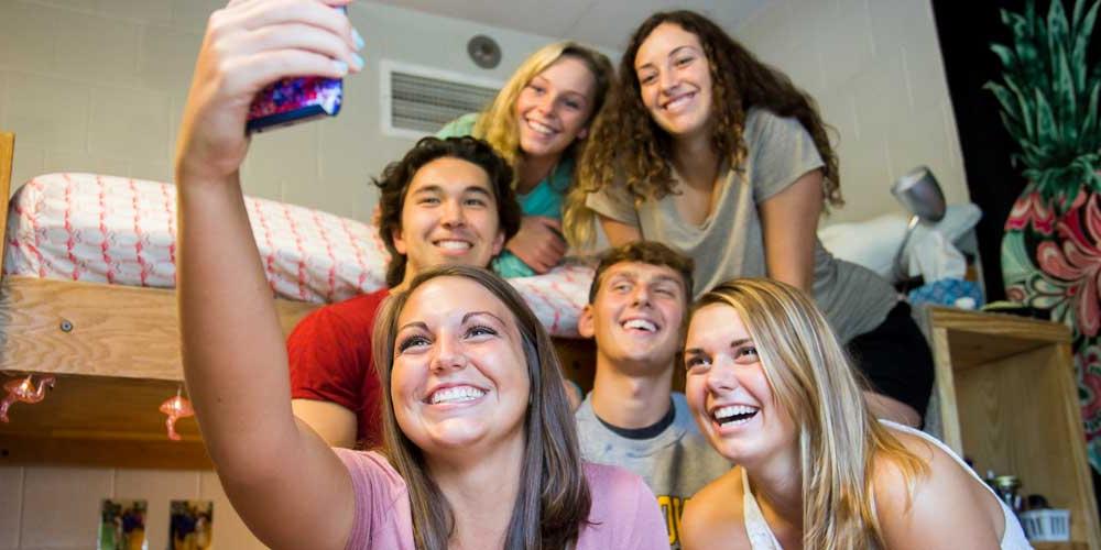 Students hang out together on campus during the NxtGen Camp week at MU.